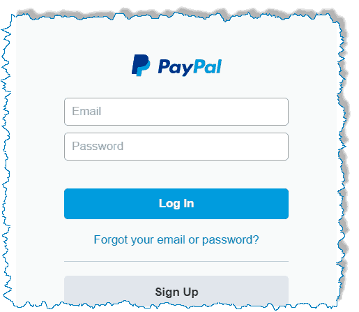 paypal login