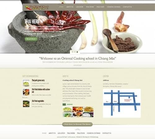 ออกแบบเว็บไซต์ Cooking School Chiangmai