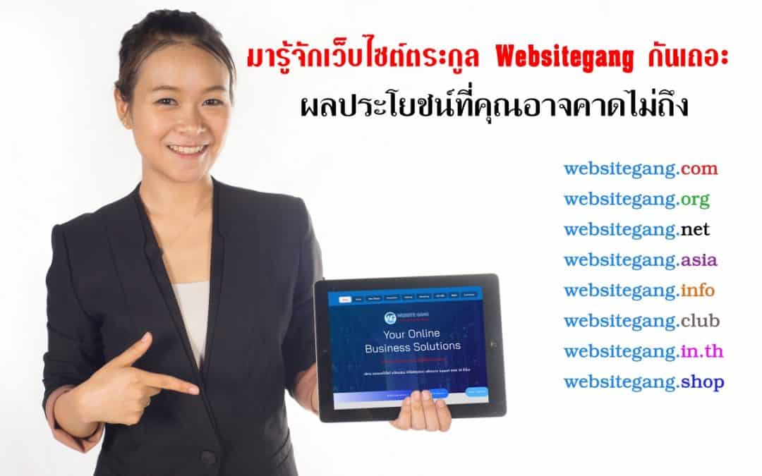 มารู้จักเว็บไซต์ตระกูล Websitegang กันเถอะ